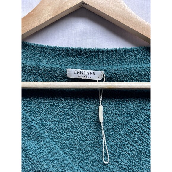 Ekouaer Women’s Small 2 Piece Fuzzy Pajamas Lounge Set Green - Picture 3 of 12